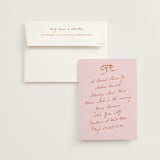 "Classique" - Bridal Shower Invitations in Poppy by Susan Zinader - Invitation with Envelope