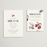 "Maraschino" - Bridal Shower Invitations in Cherry by Nazia Hyder - Matching Enclosure Card