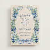 "Hidcote" - Bridal Shower Invitations in Bluebell by Jackie Crawford - Front