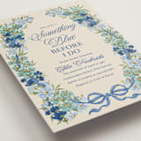 "Hidcote" - Bridal Shower Invitations in Bluebell by Jackie Crawford - Detail