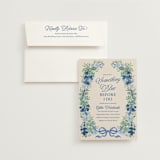 "Hidcote" - Bridal Shower Invitations in Bluebell by Jackie Crawford - Invitation with Envelope