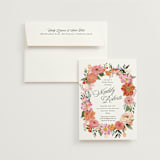 "Summer Shower" - Bridal Shower Invitations in Peony by Susan Moyal - Invitation with Envelope