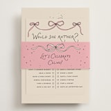 "Bubbly Brunch" - Bridal Shower Invitations in Rose by Pixel and Hank - Assembled with Belly Band