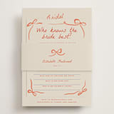 "BridalCake" - Bridal Shower Invitations in Rosette by Vera Lim - Assembled with Belly Band