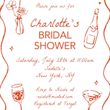 "Chic Soirée" - Bridal Shower Invitations in Verona Sunset by Cass Loh - Detail