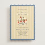 "Strawberry Sunshine" - Bridal Shower Invitations in Blueberry by Erin L. Wilson - Front