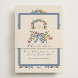 "A wedding in Low Country" - Bridal Shower Invitations in Cornflower by Chris Griffith - Assembled with Belly Band