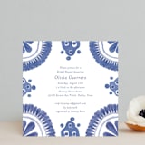 "Talavera" - Bridal Shower Invitations in Azure by Lagniappe Paper - Front