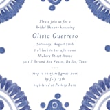 "Talavera" - Bridal Shower Invitations in Azure by Lagniappe Paper - Close-Up