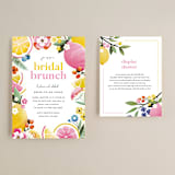 "Bridal Brunch" - Bridal Shower Invitations in Pink Lemonade by Laura Moyer - Matching Enclosure Card