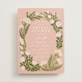 "Floral Harvest" - Bridal Shower Invitations in Rose by Paper Sun Studio - Front