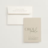 "Layered" - Bridal Shower Invitations in Natural by Kelly Schmidt - Invitation with Envelope