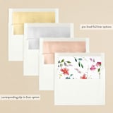 "Spring Wildflowers" - Bridal Shower Invitations in Floral by Mere Paper - Envelope Liner Options