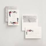 "Garden Stroll" - Bridal Shower Invitations in Burgundy by Creo Study - Assembled