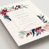 "Garden Stroll" - Bridal Shower Invitations in Burgundy by Creo Study - Detail