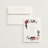 "Garden Stroll" - Bridal Shower Invitations in Burgundy by Creo Study - Invitation with Envelope