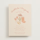 "Cocktails & Cowgirls" - Bridal Shower Invitations in Sand by frau brandt - Front