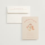 "Cocktails & Cowgirls" - Bridal Shower Invitations in Sand by frau brandt - Invitation with Envelope