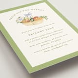 "Market" - Bridal Shower Invitations in Sage Leaf by Sarah Knight - Detail