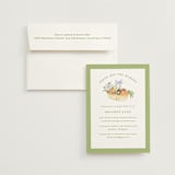 "Market" - Bridal Shower Invitations in Sage Leaf by Sarah Knight - Invitation with Envelope