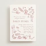 "Lanna" - Bridal Shower Invitations in Deep Rose by Pati Cascino - Front