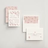 "Lanna" - Bridal Shower Invitations in Deep Rose by Pati Cascino - Assembled