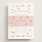 "Lanna" - Bridal Shower Invitations in Deep Rose by Pati Cascino - Assembled with Belly Band