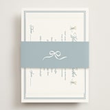 "Lilly Bow" - Bridal Shower Invitations in Something Blue by Carolyn MacLaren - Assembled with Belly Band