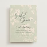 "Vintage Florals" - Bridal Shower Invitations in Celadon by Morgan Kendall - Front