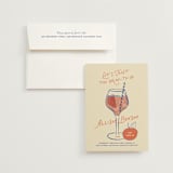 "A Bridal Spritz" - Bridal Shower Invitations in Persimmon by Kelly Watkins - Invitation with Envelope
