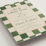 "Lets Croquet" - Bridal Shower Invitations in Verdant by Vera Lim - Detail