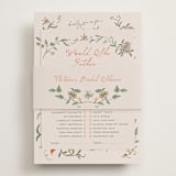 "Garden Frolic" - Bridal Shower Invitations in Roselle by Vera Lim - Assembled with Belly Band