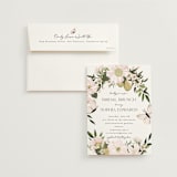 "Blossoms & Butterflies" - Bridal Shower Invitations in Blush by Susan Moyal - Invitation with Envelope