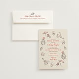 "Portofino" - Bridal Shower Invitations in Lobster by Jackie Crawford - Invitation with Envelope