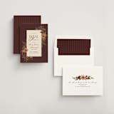 "Susie" - Bridal Shower Invitations in Burgundy by Kate Ahn - Assembled