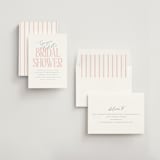 "Note" - Bridal Shower Invitations in Peony by Baumbirdy - Assembled