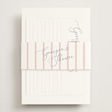 "Note" - Bridal Shower Invitations in Peony by Baumbirdy - Assembled with Belly Band
