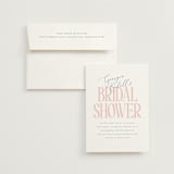 "Note" - Bridal Shower Invitations in Peony by Baumbirdy - Invitation with Envelope