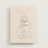 "Big Bow" - Bridal Shower Invitations in Blush by Baumbirdy - Front
