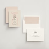 "Big Bow" - Bridal Shower Invitations in Blush by Baumbirdy - Assembled