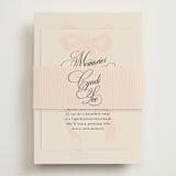 "Big Bow" - Bridal Shower Invitations in Blush by Baumbirdy - Assembled with Belly Band