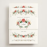 "Garden Vine" - Bridal Shower Invitations in Papaya by Susan Moyal - Assembled with Belly Band