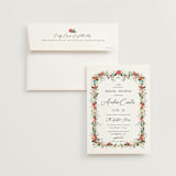 "Garden Vine" - Bridal Shower Invitations in Papaya by Susan Moyal - Invitation with Envelope