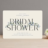 "Coneflower Garland" - Bridal Shower Invitations in Periwinkle by Kate Ahn - Front