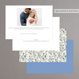 "Coneflower Garland" - Bridal Shower Invitations in Periwinkle by Kate Ahn - Back of Card Options