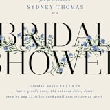 "Coneflower Garland" - Bridal Shower Invitations in Periwinkle by Kate Ahn - Detail