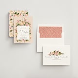 "Bridal Blooms" - Bridal Shower Invitations in Peach by Susan Moyal - Assembled