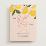 "Lemonade" - Bridal Shower Invitations in Blush by That Girl Press - Front