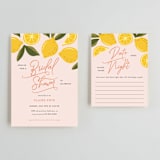 "Lemonade" - Bridal Shower Invitations in Blush by That Girl Press - Matching Enclosure Card