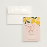 "Lemonade" - Bridal Shower Invitations in Blush by That Girl Press - Invitation with Envelope